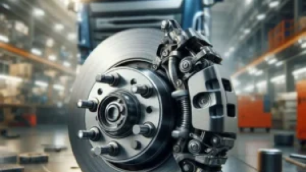 freio a disco de um caminhão