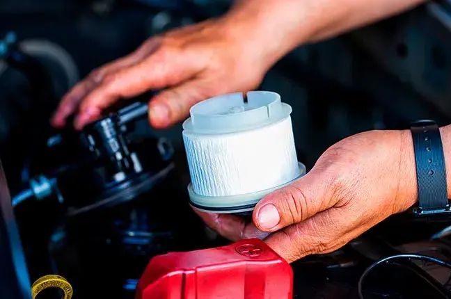 Manutenção de filtro diesel