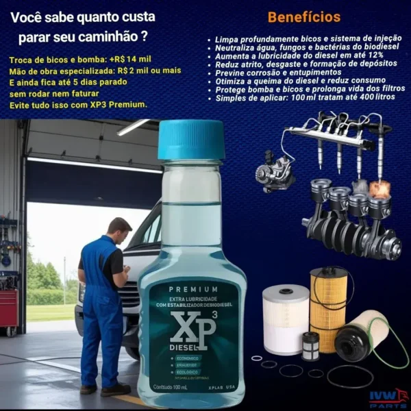 Aditivo Diesel XP3 Premium Alta Performance, Economia e Proteção Total para o Seu Motor 100ml - Imagem 2