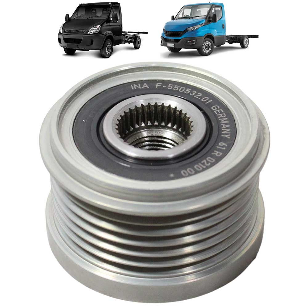 POLIA DO ALTERNADOR RODA LIVRE IVECO DAILY APÓS 2007 - Imagem 2